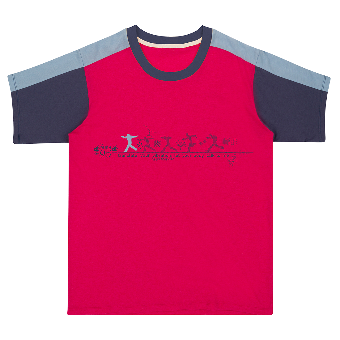 RUSH SILHOUETTE COLORBLOCK RED TEE FRONT