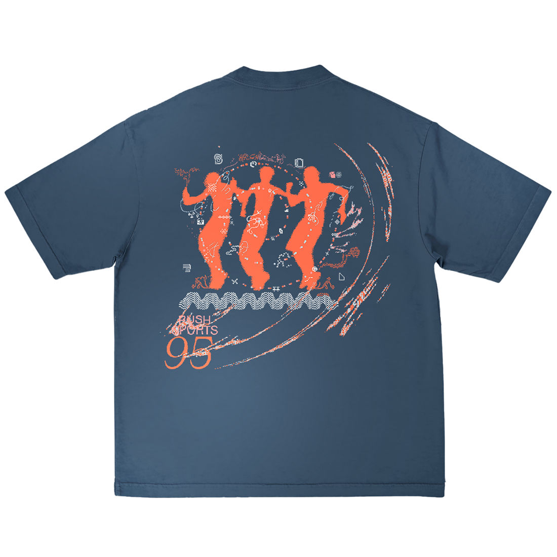 RUSH SILHOUETTE BLUE TEE BACK