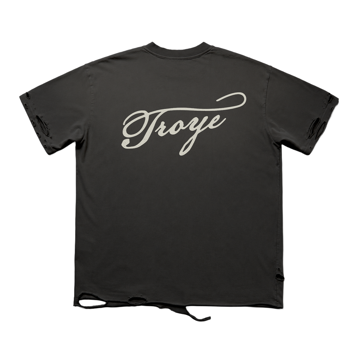 She’s the Best Distressed Black Tee Back
